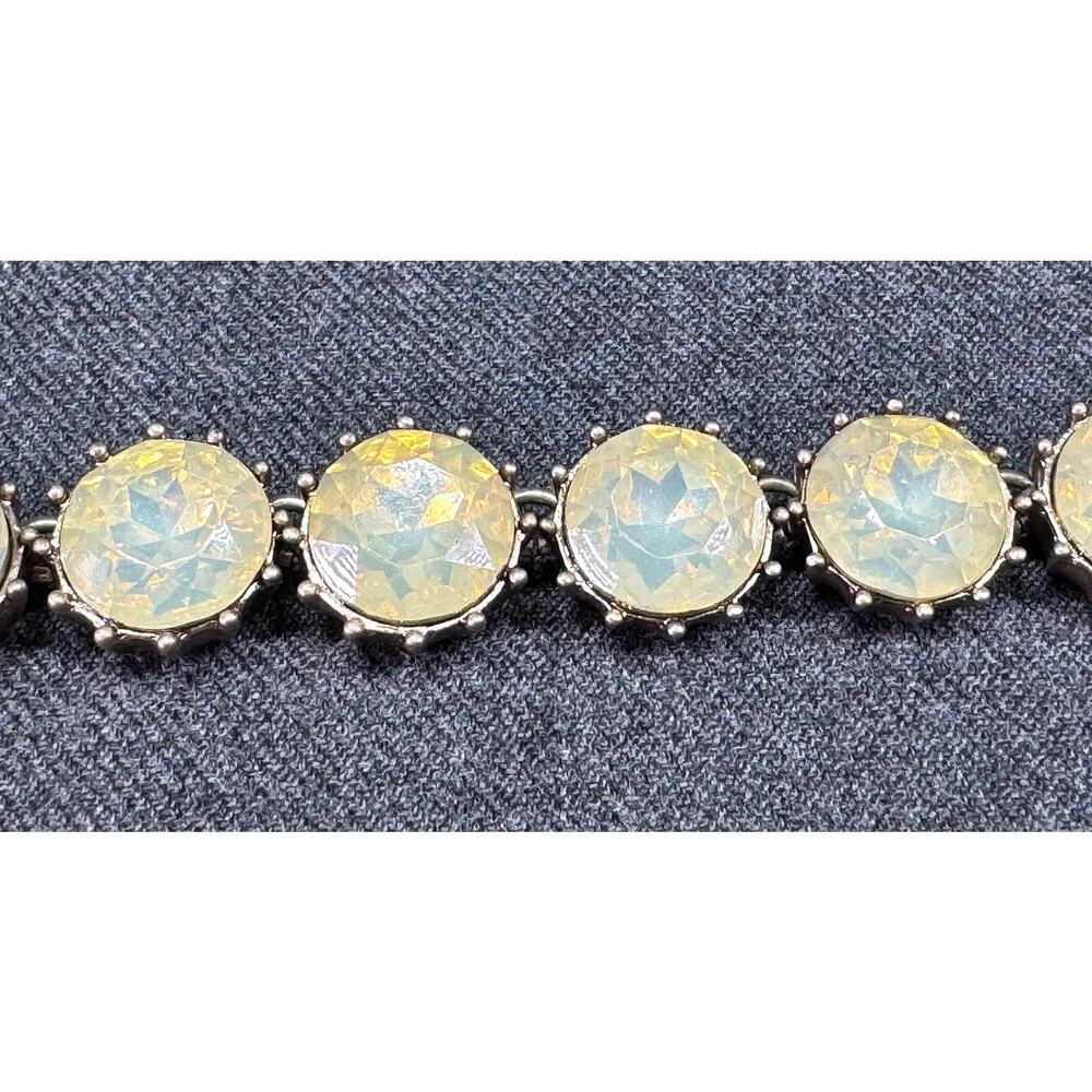 Loft Statement Necklace With Large Iridescent Bea… - image 3